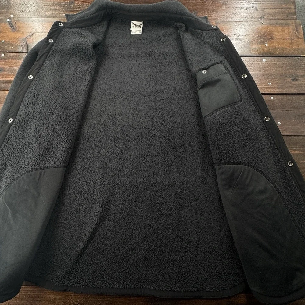 The North Face Gordon Lyons Fleece‎ Lined Jacket Men's Size 3XL Snap Front Black